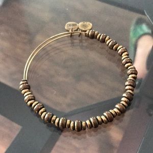 Alex and Ani gold beaded bracelet